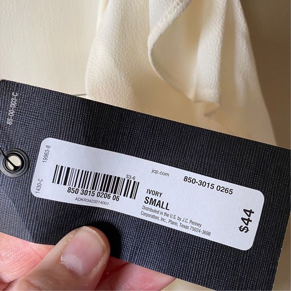 Stylus Long Sleeved Open Arm Ruffle Blouse Size Small (NWT) - Picture 7 of 11